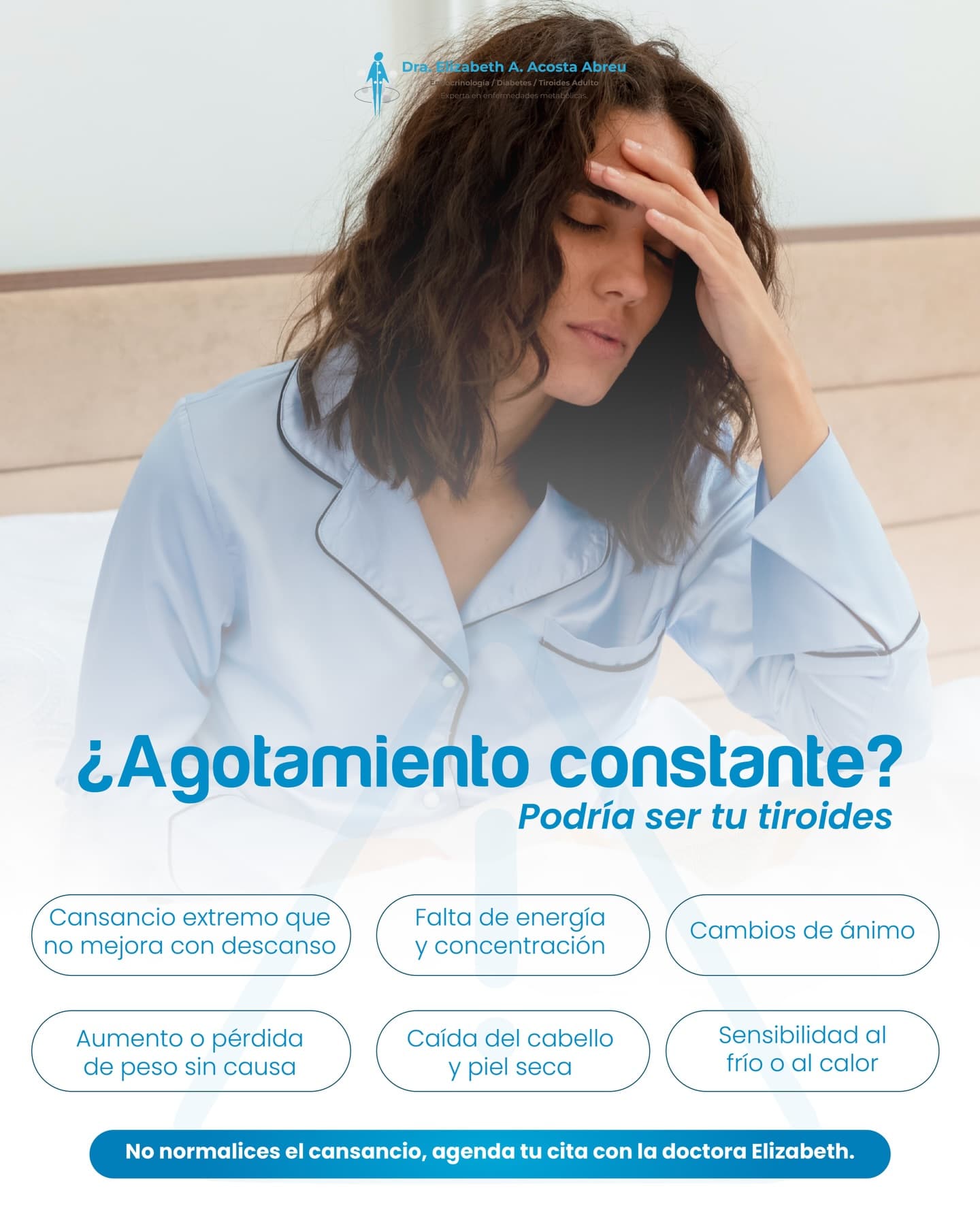 Agotamiento constante y posibles señales de la tiroides